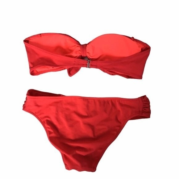 Victoria’s Secret Strapless Red Embellished Bikini Set - Picture 2 of 7